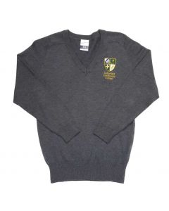 Sedgefield Boys Grey Cotton V-Neck Pullover w/Logo